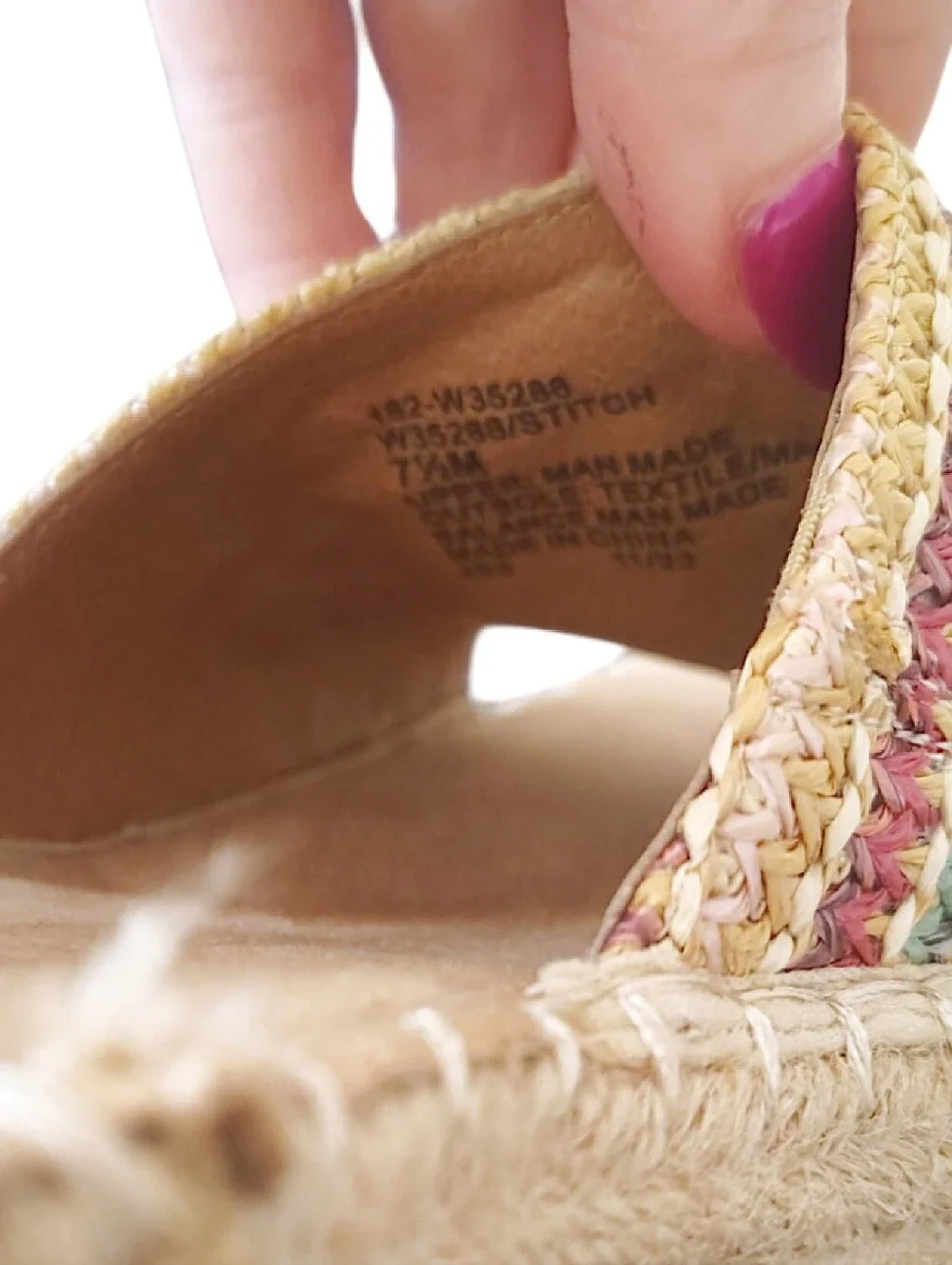 White‎ Mountain Multicolor Stitch Espadrille Wedge Sandals 7.5 NWT Resortwear